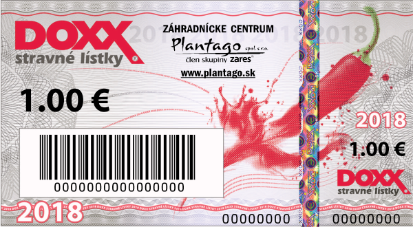 DOXX Stravne listky reklama na listkoch Plantago - Reklama na Stravenkách
