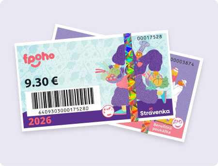 fpoho Stravenka 2026 v hodnote 9,30 € a pod ňou fpoho benefitná poukážka