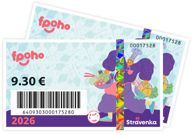 Dve fpoho Stravenky v hodnote 9,30 €