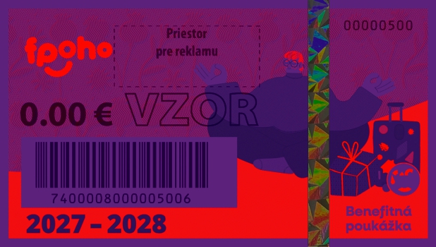 Benefitná poukážka fpoho 2027 - 2028 svietiaca pod UV svetlom