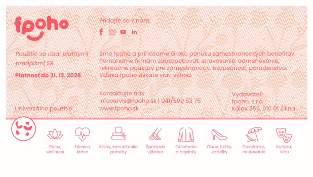 Zadná strana Benefitnej poukážky fpoho 2027 - 2028
